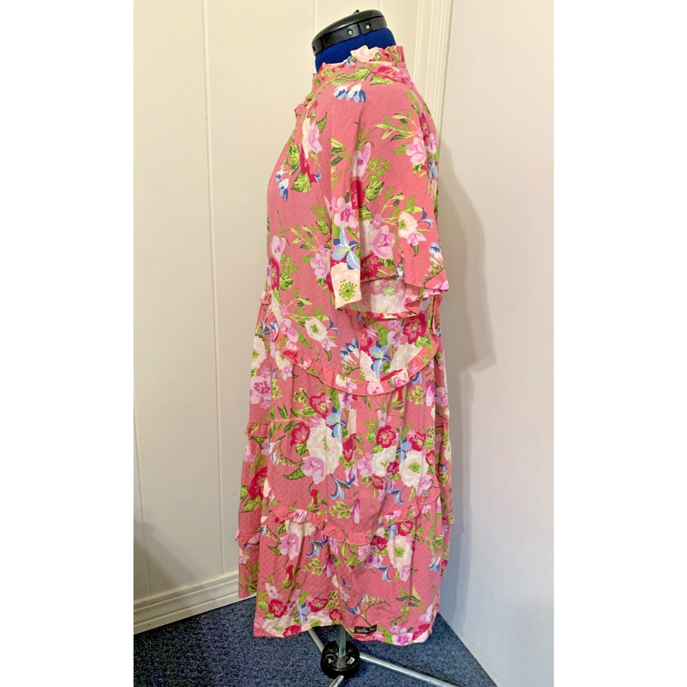 Matilda Jane Womens Enchanted Garden Floral Tiered Ruffle Dress Size L Cottage - Picture 3 of 9